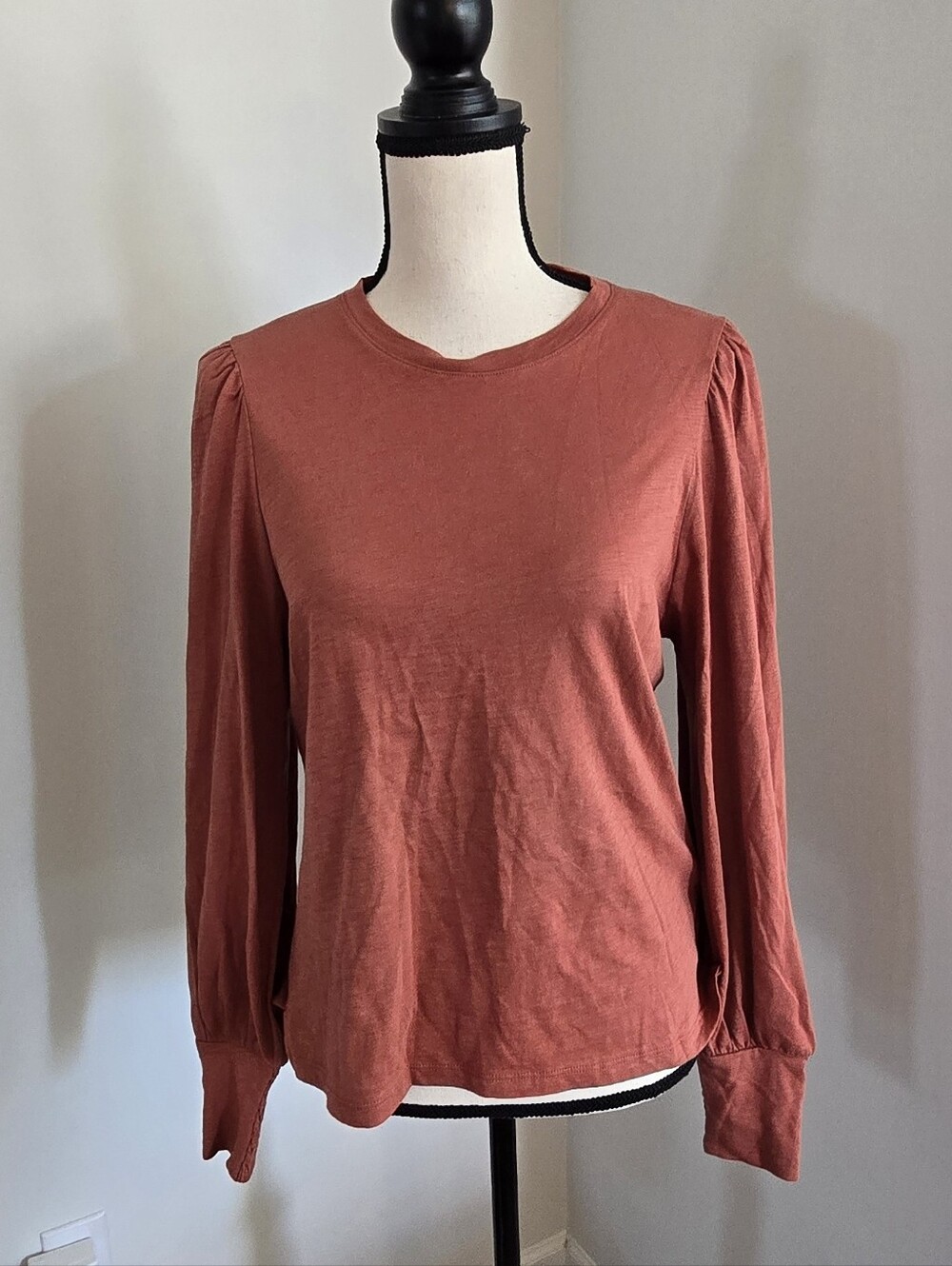 Madewell Burnt Orange Long Sleeve Classic Tee Shirt Medium